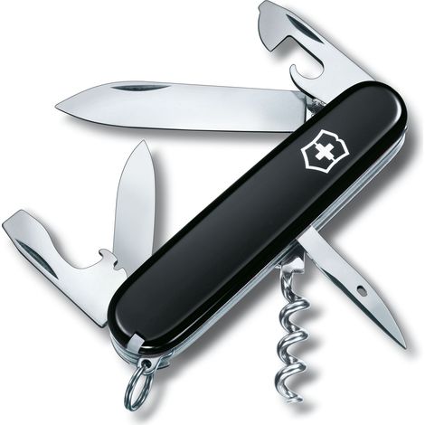 VICTORINOX - Couteau de poche moyen, 12 fonctions, noir 1.3603.3 (1/3)