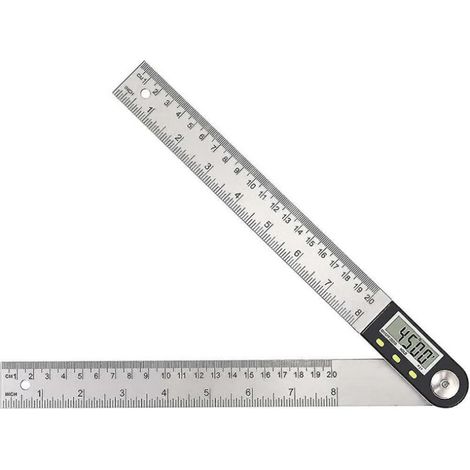 Rapporteur numérique en acier inoxydable de 200 mm / 8 pouces avec écran LCD (1/5)
