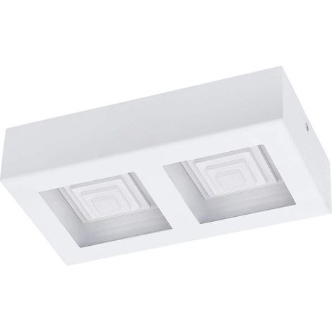 LED Plafonnier Ferreros, lampe de plafond 2 flammes, lampe salon (1/4)