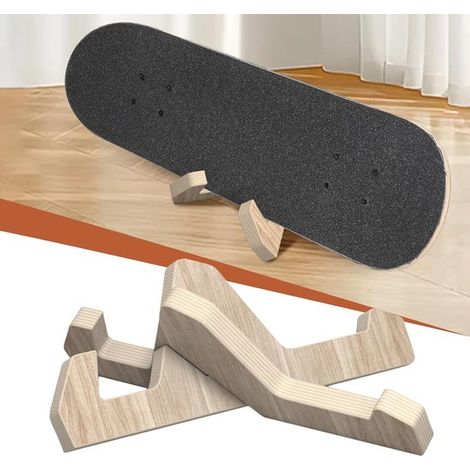 Support mural pour skateboard et snowboard, en bois, système de suspension à montage mural, design minimaliste, pour intérieur, garage et salon, 26,5 cm (1/5)