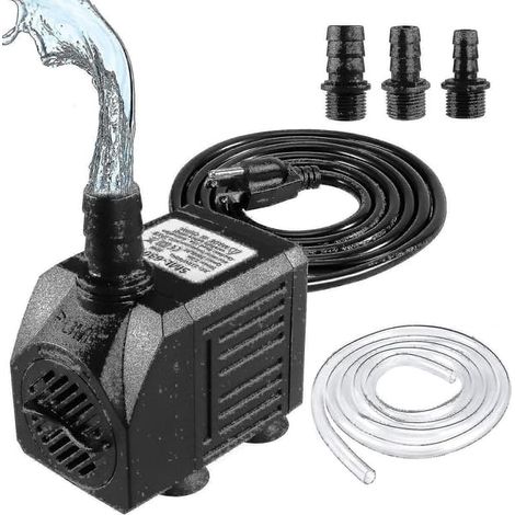 Pompe à fontaine, pompe à eau submersible 150 gph (8 W, 600 l/h), petite pompe extérieure silencieuse avec tuyau de 1 mètre (diamètre intérieurCadeaux spéciaux (1/5)