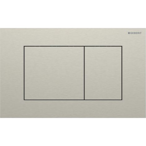 Plaque Geberit Sigma40 carrée DT acier nickel brossé - GEBERIT 115.629.ID.1 (1/2)