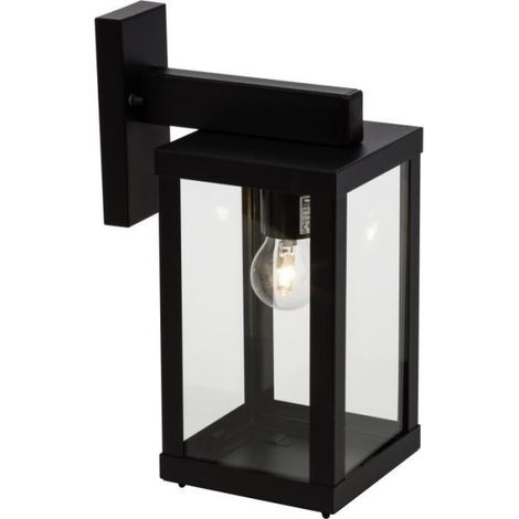 Applique extérieure GAIA descendante noir métal/verre E27 1x60W - BRILLIANT (1/4)