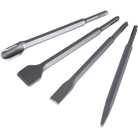 Set 4 Scalpelli SDS-PLUS 2 Spatola 1 a Punta 1 Forma di U 1 a Punta per Martello (1/5)