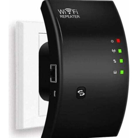 Répéteur WiFi, amplificateur WiFi puissant, prolongateur WiFi N300, amplificateur de signal WiFi, 1 port Ethernet, couverture jusqu'à 200 m², installation facile, compatible avec tous les décodeurs In (1/4)