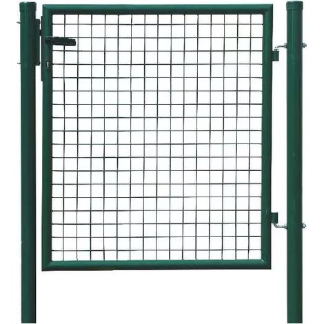 VERDELOOK Cancello in ferro elettrosaldato, 100x100 cm, verde