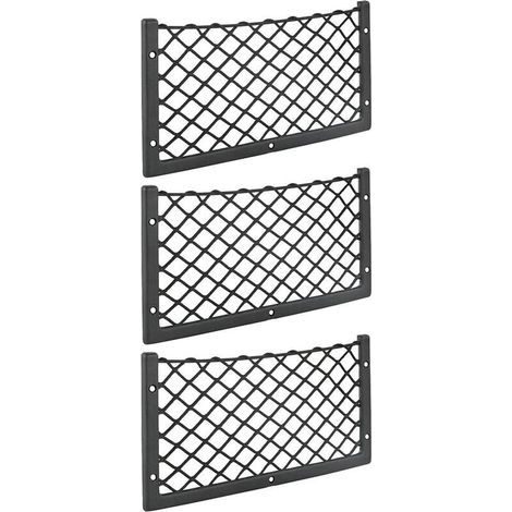 - Juego de 3 redes de almacenamiento para coche - 36 x 18 cm - Alta elasticidad, red de almacenamiento para equipaje, revistas - T4 T5 T6 - Para furgoneta, caravana, autocaravana, camión (1/5)