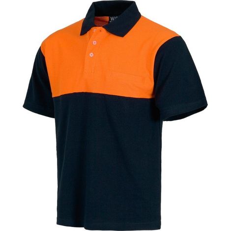 Polo manga corta combinado de Alta Visibilidad WORKTEAM C3840 (Tallas grandes)