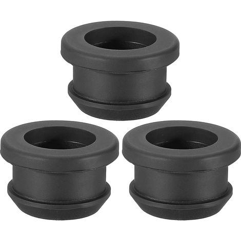 3Pcs , Noir Passe Cable Bureau pour 20mm Diamètre du Trou, 16mm ID Passe Fil Caoutchouc pour Œillet de Câblage, PareFeu Automobile, Bouchons de Protection Des Câbles (1/5)