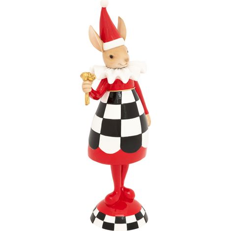 Déco de Noël Statue Souris rouge et noir H 34 cm - Feeric Christmas (1/2)