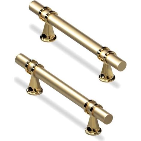 Lot de 5 poignées de meubles, Mmgoqqt, alliage, 96 mm, 5,96 mm, or (1/5)