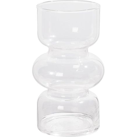 Florero geométrico de cristal, moderno jarrón hidropónico de flores de cristal, jarrón de tulipanes, jarrón decorativo para casa,boda (transparente) (1/5)