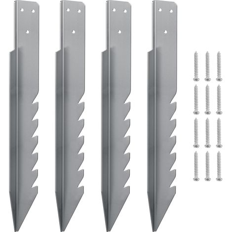 4Pcs Ancrages au Sol pour Balançoire, Ancrage de Jardin, Fixations de Balançoire, résistantes à l'usure, Galvanisées, Coupe Vent, Imperméables, 420 mm (1/5)