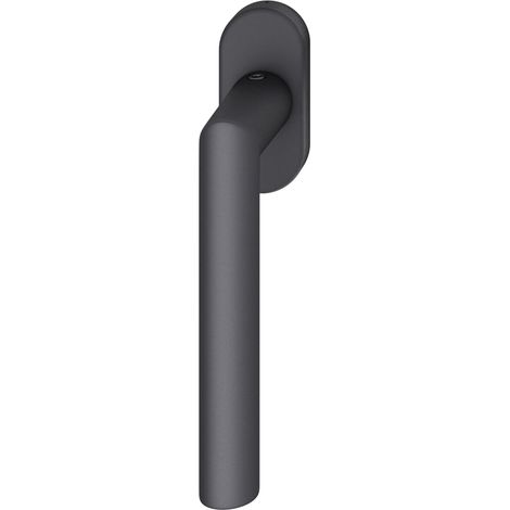 FSB Fenstergriff 341076 - Griff auf ovaler Rosette, Aluminium schwarz matt