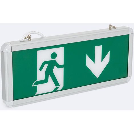 LED Notleuchte Oberfläche/Aufhängen 60lm Permanent/ Nicht Permanent mit Einseitigem Schild 3 W