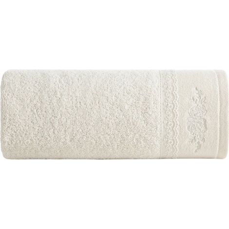 Asciugamano Sisi con pizzo 30x50 cm color crema (1/5)
