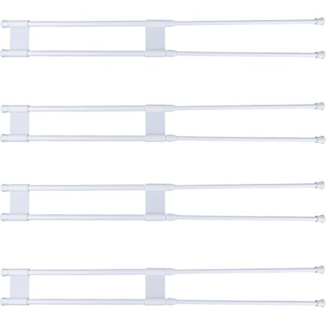 Lot de 4 barres de tension réglables pour réfrigérateur de camping-car, extensibles jusqu'à 40,1 à 70,1 cm, barres de réfrigérateur en métal pour ranger de la nourriture, des boissons, des (1/5)