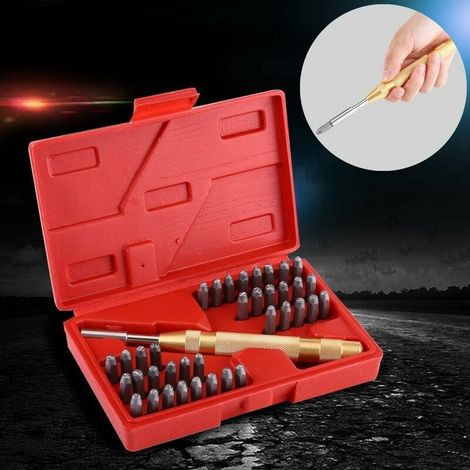 VURAHOME - Lettre a frapper chiffre a frapper frappe a froid lettre a frapper 4mm lettre à frapper 2mm lettres à frapper 10mm numero a frapper chiffres a frappé lettre a frapper 38 pieces (1/4)
