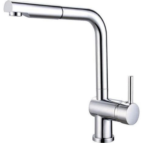 ROUSSEAU Robinet mitigeur de cuisine Matsouko - Avec douchette - Gris chromé (1/5)