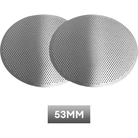 Kaffeefilterhalter aus Edelstahl, kompatibel mit Kaffeemaschinenzubehör, 53 mm / 2 Stück