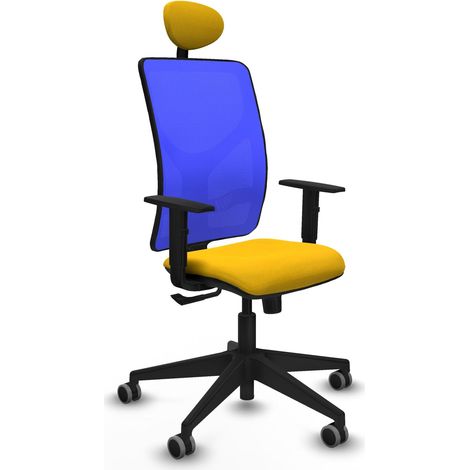 Silla de oficina piqueras y crespo Motilla azul espuma cómoda (1/2)