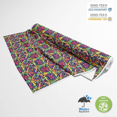 TESSUTI DECORATIVI PER ESTERNI OXFORD - Motivo africano DX18002 (1/5)