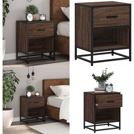 vidaXL Nachttisch Braun Eichen-Optik 40x31x50 cm Holzwerkstoff (1/5)