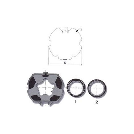 Adaptations moteur Somfy - Axe ZF Ø80mm 9001474 - pour Moteur Ø50mm