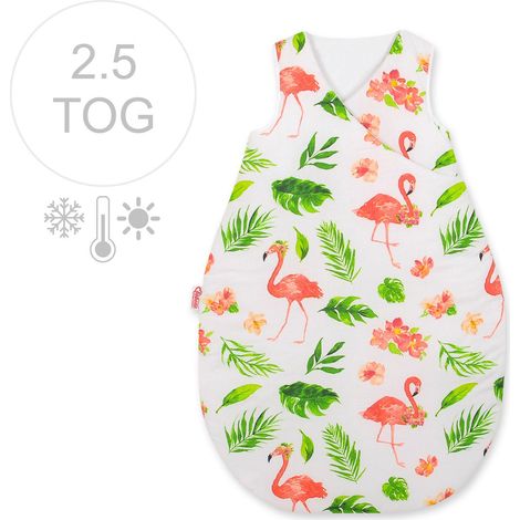 Saco de dormir aislante para bebé para todas las estaciones, 75 cm - flamencos