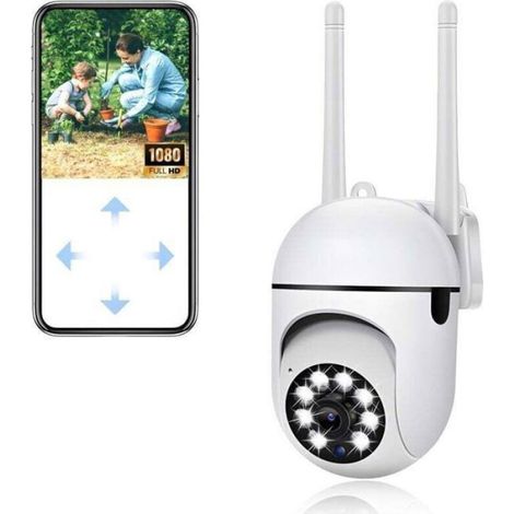Caméra de Surveillance WiFi Intérieure 1080P, PTZ 360°, Vision Nocturne Couleur, Audio Bidirectionnel (1/4)