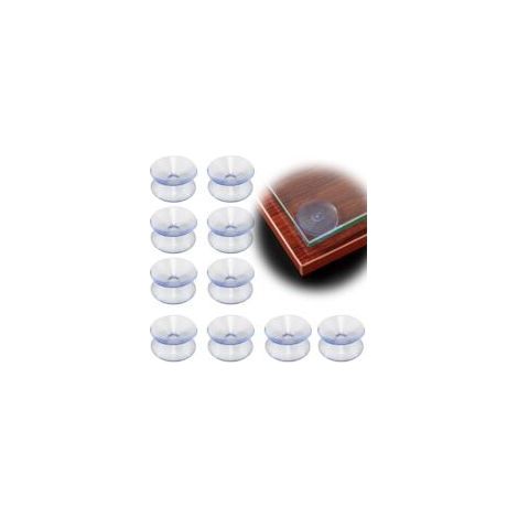 Ventouses Double Face 2cm en Plastique PVC Transparent pour miroirs de Table en Verre, Paquet de 10 (1/5)