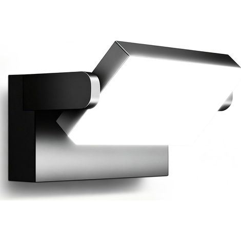 60W Applique Murale Extérieure LED 5000Lm 6000K IP65 Noir 360° Pivotant 360°, aluminium moulé, lumière froide, idéal jardin terrasse, 50000h de vie, montage facile, étanche durable (1/5)