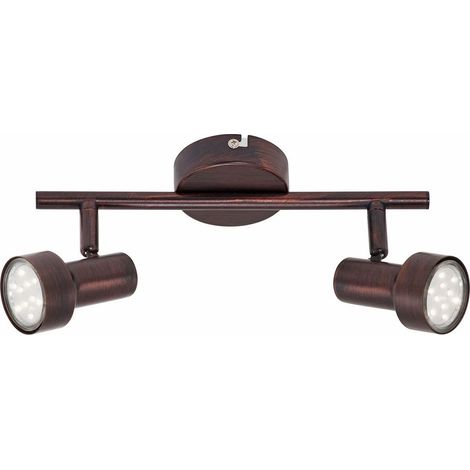 LED Spot Deckenleuchte, 27,5 cm, 6 W, Kupfer, Briloner Leuchten