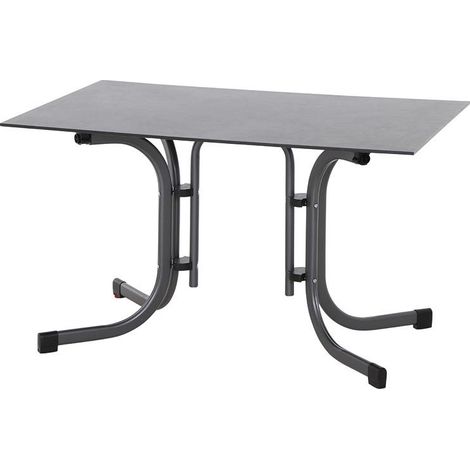 Klapptisch ''Sola'', 120x80 cm HPL darkstone, anthrazit (1/5)