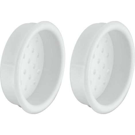 Cyclingcolors – Lot de 2 grilles d'aération rondes en plastique Delrin – Ø39mm blanc – Installation encastrée – Circulation d'air efficace
