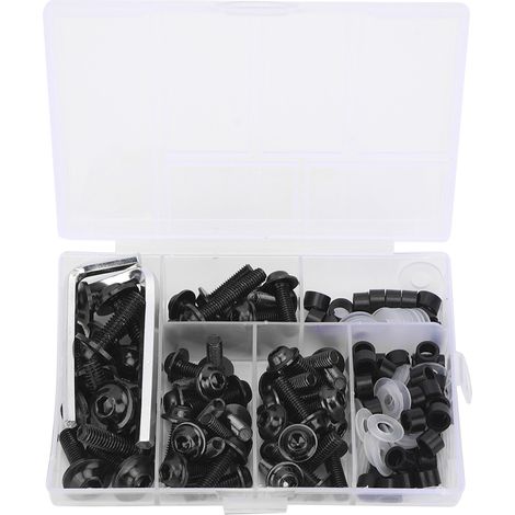Kit universale di chiavi per guarnizioni bulloni carenatura, nero, accessori per moto, 158 pezzi/set