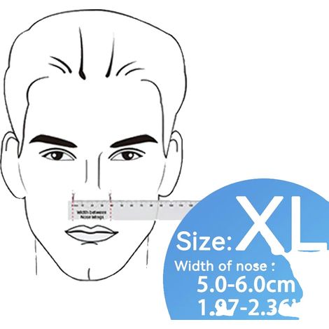 Nasen-CPAP-Maske, Silikonpolster, verstärktes Kopfband, XL (1/2)