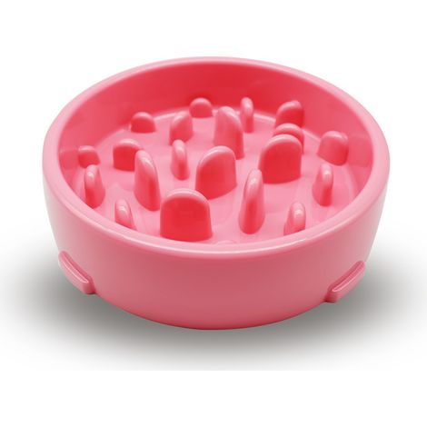Filiyano-1 gamelle Slow Food rose pour chien, anti-glutition (1/5)