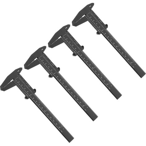 pezzi di calibro di plastica portatile, strumento di misurazione manuale di precisione per gioielli e modellismo, colore nero (1/5)
