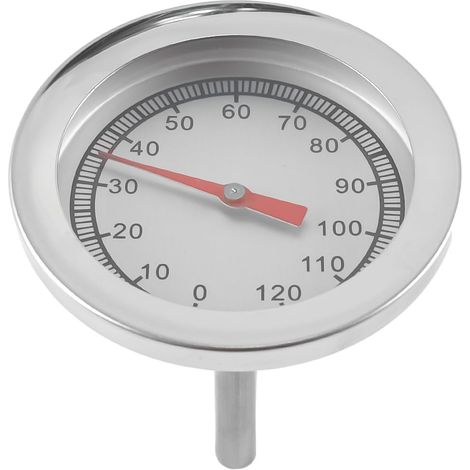 Thermomètre de Cuisson pour Barbecue, fumoir, Four, Pizza, Affichage de la température 0-120 °C pour la Cuisson de la Viande, thermomètre de Cuisine en Acier Inoxydable (1/5)