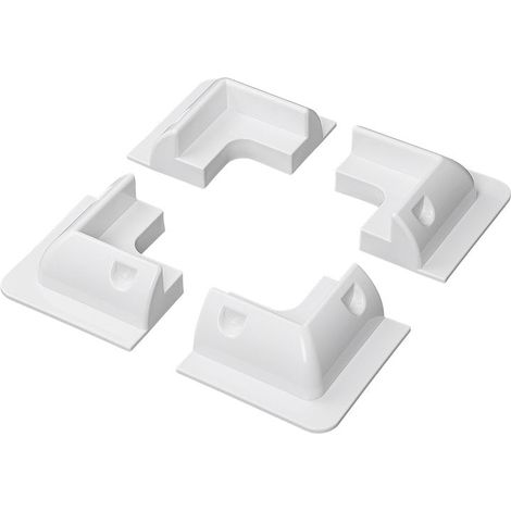 Soporte de esquina blanco para panel solar - juego de 4 piezas (1/5)