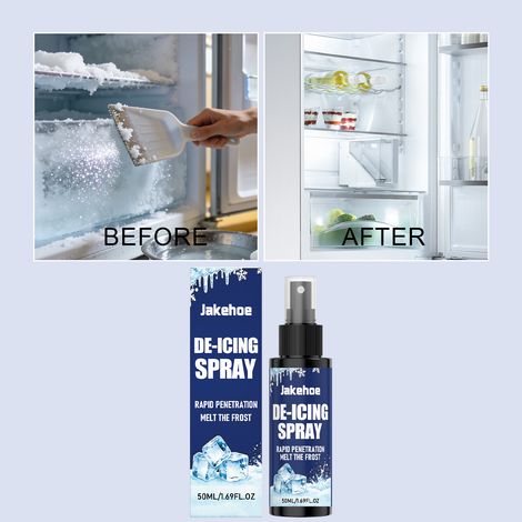 Enteisungsspray zum schnellen Schmelzen von Eis, Auftauen und Schneeräumen vielseitig einsetzbar reinigt und entfernt Eis von harten Oberflächen – 50 ml -- DE (1/5)