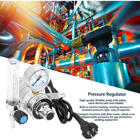 Détendeur CO2 avec manomètre pour poste à souder 220V – Régulateur de pression de dioxyde de carbone (1/5)