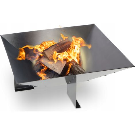 KADAX Gartenfeuerstelle, Feuerwanne, Gartenfeuer, Quadratisch, 56 cm