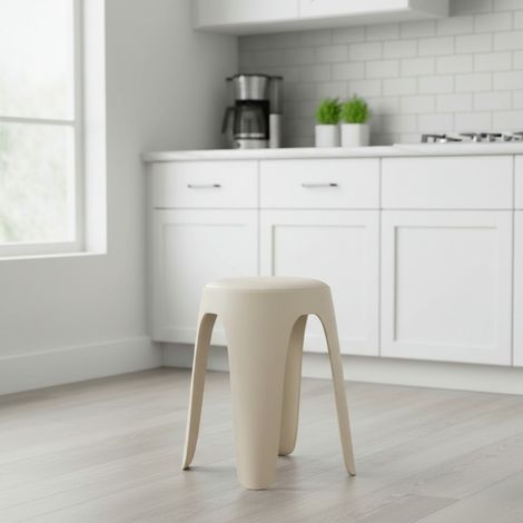 Tabouret TOM / Beige/ 46.5x43x43 (1/5)