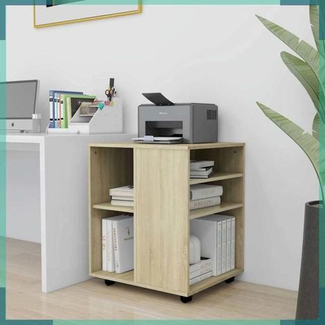 808461 Armoire à roulettes Chêne Sonoma 60x53x72 cm Bois d'ingénierie (1/5)