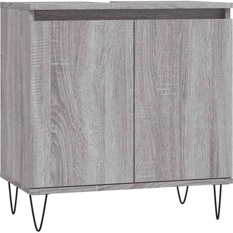 Maison Exclusive - Badschrank Grau Sonoma 58x33x60 cm Holzwerksto
