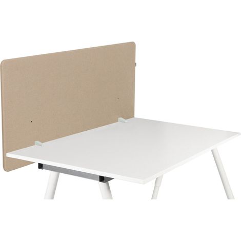 Akustik Tischtrennwand FLEXMIUT D1 120 cm beige hjh OFFICE (1/5)