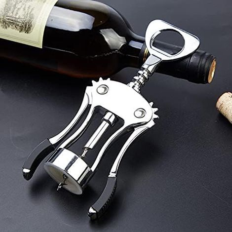 Mise à niveau de l'ouvre-vin de tire-bouchon d'aile avec le bouchon de vin, les tire-bouchons de tire-bouchon de serveurs et le dissolvant d'ouvre-bouteilles de bouchon de bière (1/5)