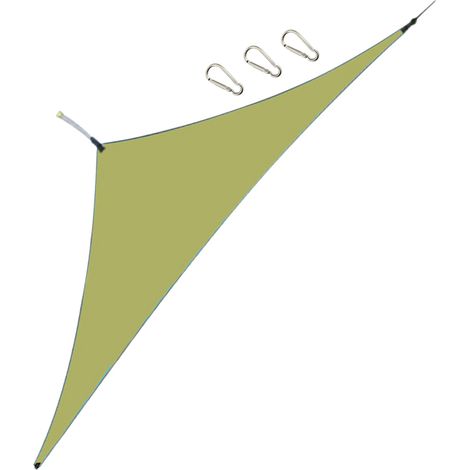 Vela de sol triangular impermeable fabricada en poliéster 210T, 400 x 400 cm – vela de sol para patio y jardín, protección UV (1/5)